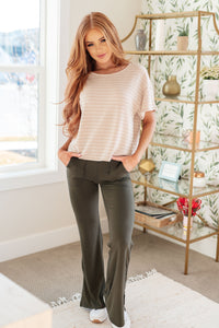 Spring Fling Top in Taupe