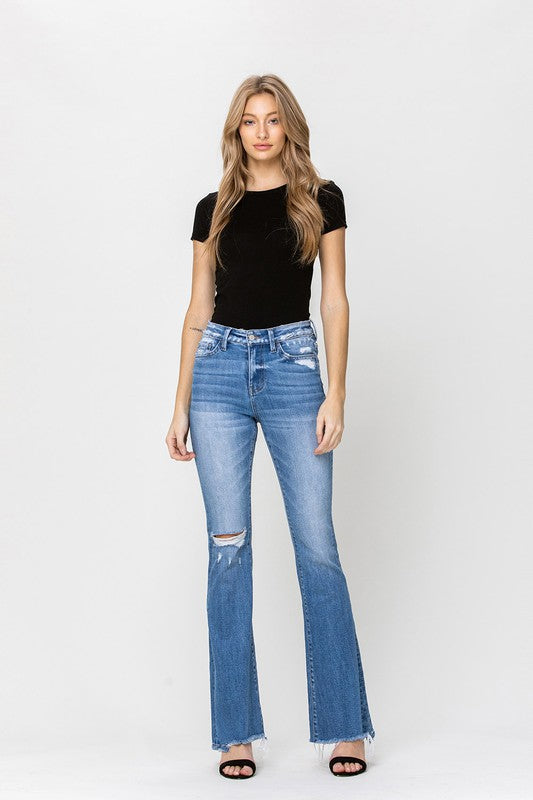 Serena High Rise Flare W/Flare Detail Jeans