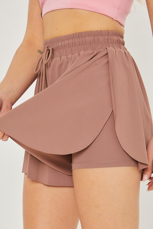 The Flair Two In One Drawstring Shorts