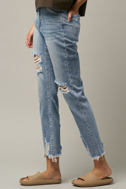 Misunderstood Fray Straight Jeans