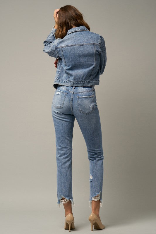 Misunderstood Fray Straight Jeans