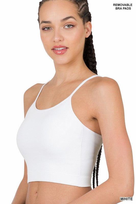 Nothing Better Ribbed Seamless Cropped Cami Tank Top