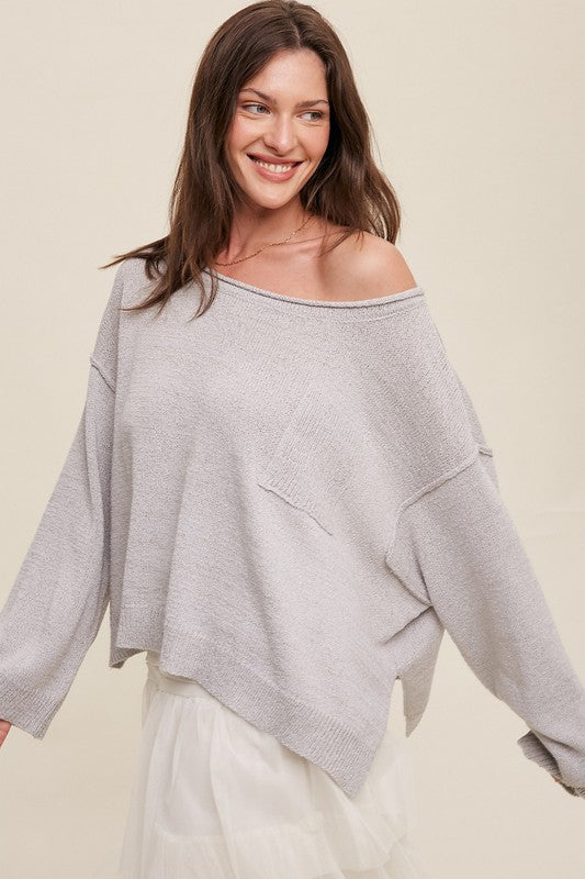 With Open Arms Pullover Knit Sweater