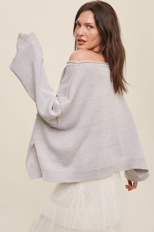 With Open Arms Pullover Knit Sweater