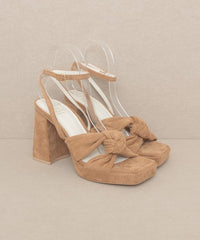 Zoey Knotted Band Platform Heels