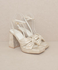 Zoey Knotted Band Platform Heels