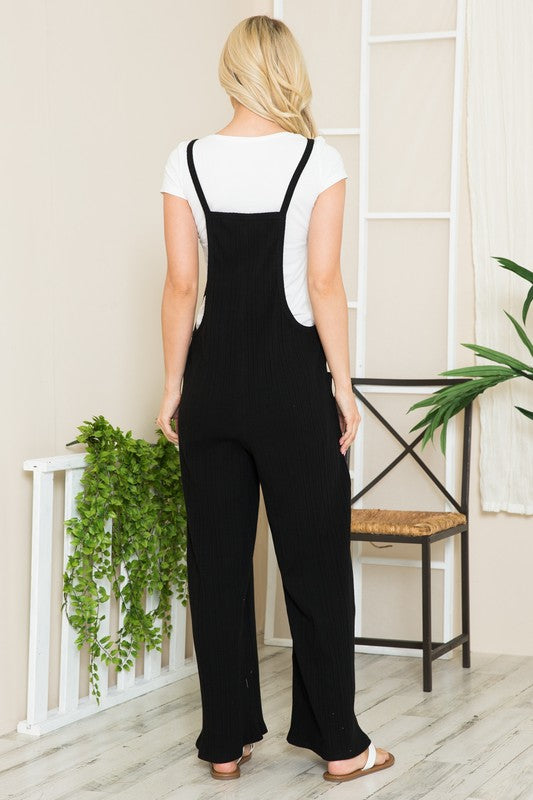Bliss Wide Legged Overall Jumpsuit
