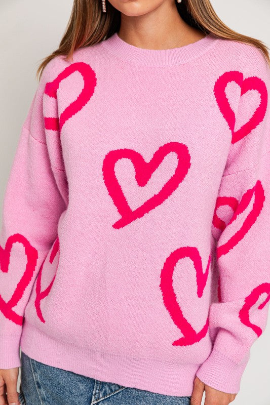 Lover Girl Heart Sweater