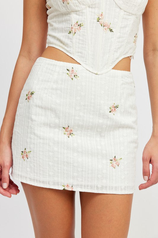 Girls Day Floral Mini Skirt