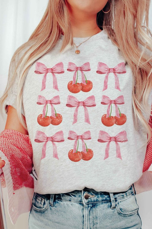 Cherries and Bows Graphic T-Shirt