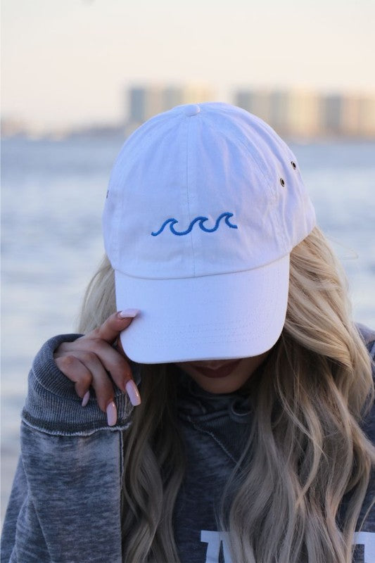 Beach Wave Embroidered Baseball Hat