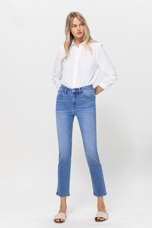 Katie Kay High Rise Slim Straight Jeans