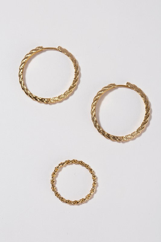 Twine Ring and Earring Jewelry Set
