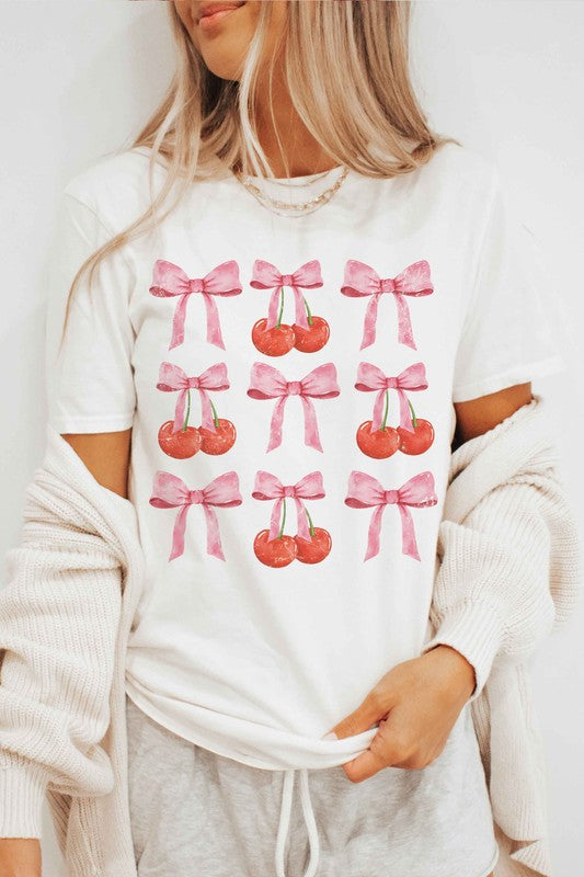 Cherries and Bows Graphic T-Shirt