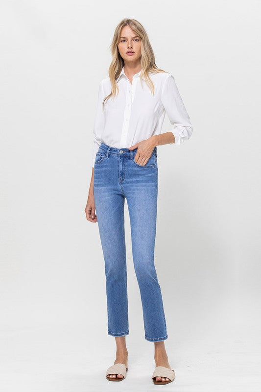 Katie Kay High Rise Slim Straight Jeans