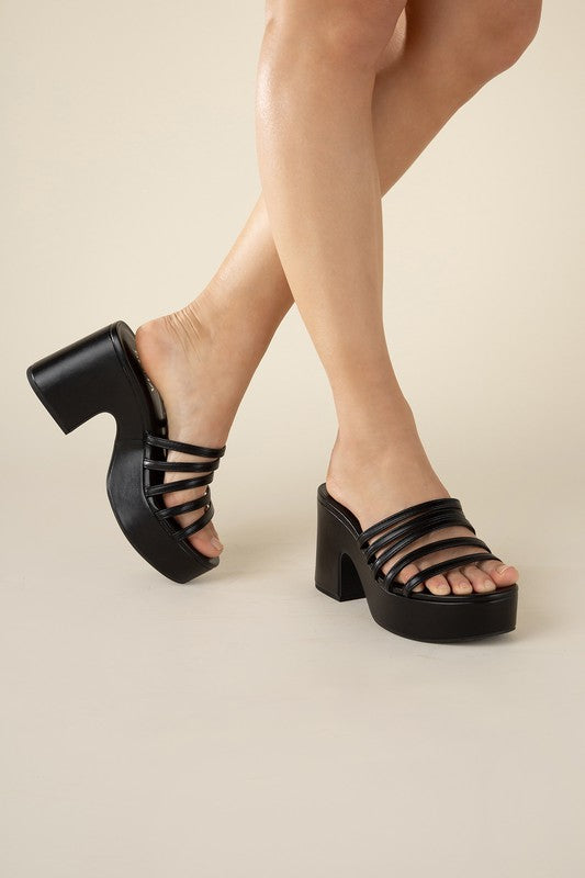 Summer Girl Platform Mule Heels