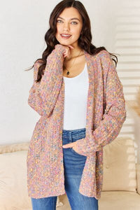 Undecided Multicolor Open Front Knit Cardigan