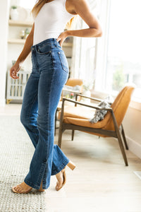 Augusta High Rise Control Top Slit Hem Bootcut Judy Blue Jeans