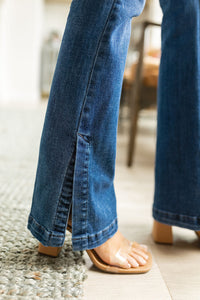 Augusta High Rise Control Top Slit Hem Bootcut Judy Blue Jeans