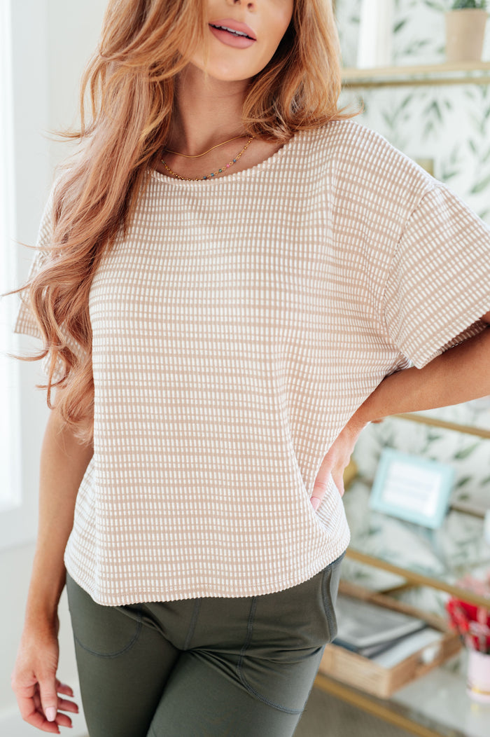 Spring Fling Top in Taupe