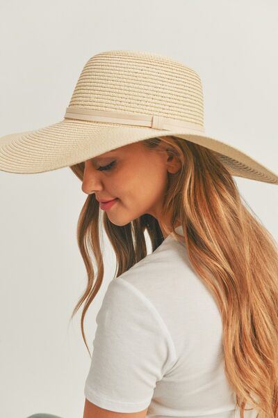 Just Chill Out Wide Brim Straw Hat