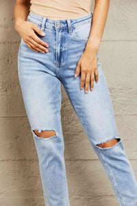 Giselle Distressed Slim Cropped Jeans