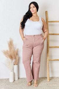 Into Mauve High Rise Ankle Flare Jeans