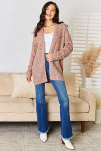 Undecided Multicolor Open Front Knit Cardigan